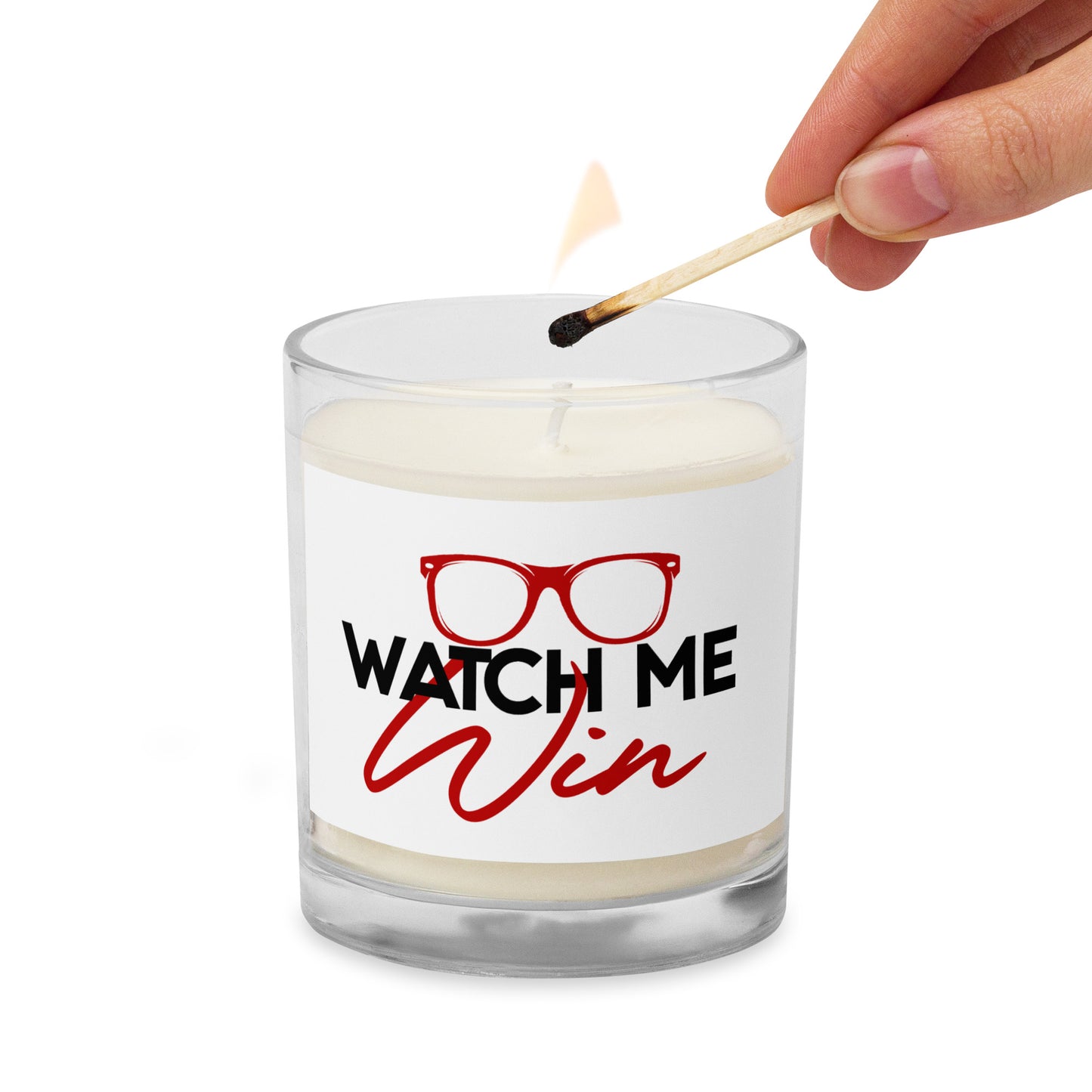 Watch me Win Glass jar soy wax candle