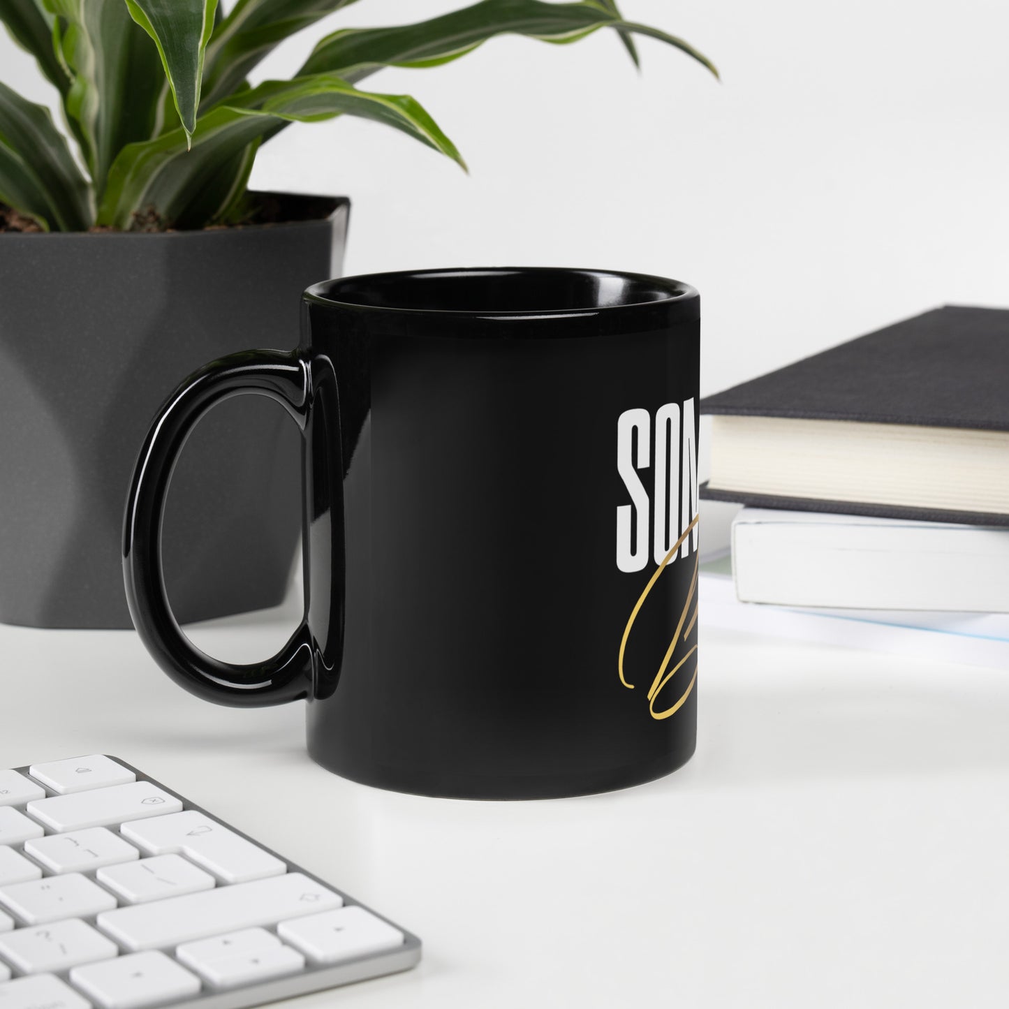 Something Better Black Glossy Mug