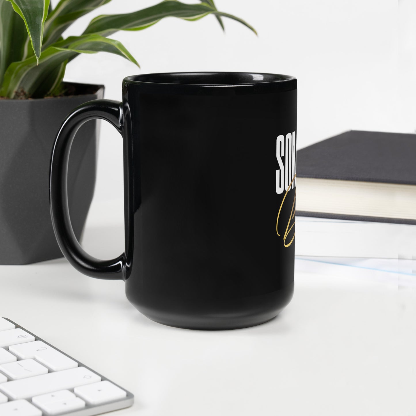 Something Better Black Glossy Mug